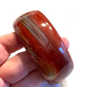 Vintage Red Stone Bracelet Statement Piece